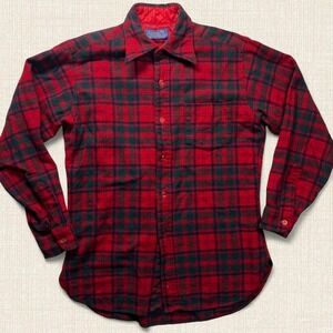 True Vintage 1970s Pendleton 100% Wool Lodge Shirt Plaid Medium